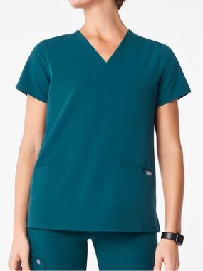 Figs Casma V-Neck Scrub Top XS carribean blue?